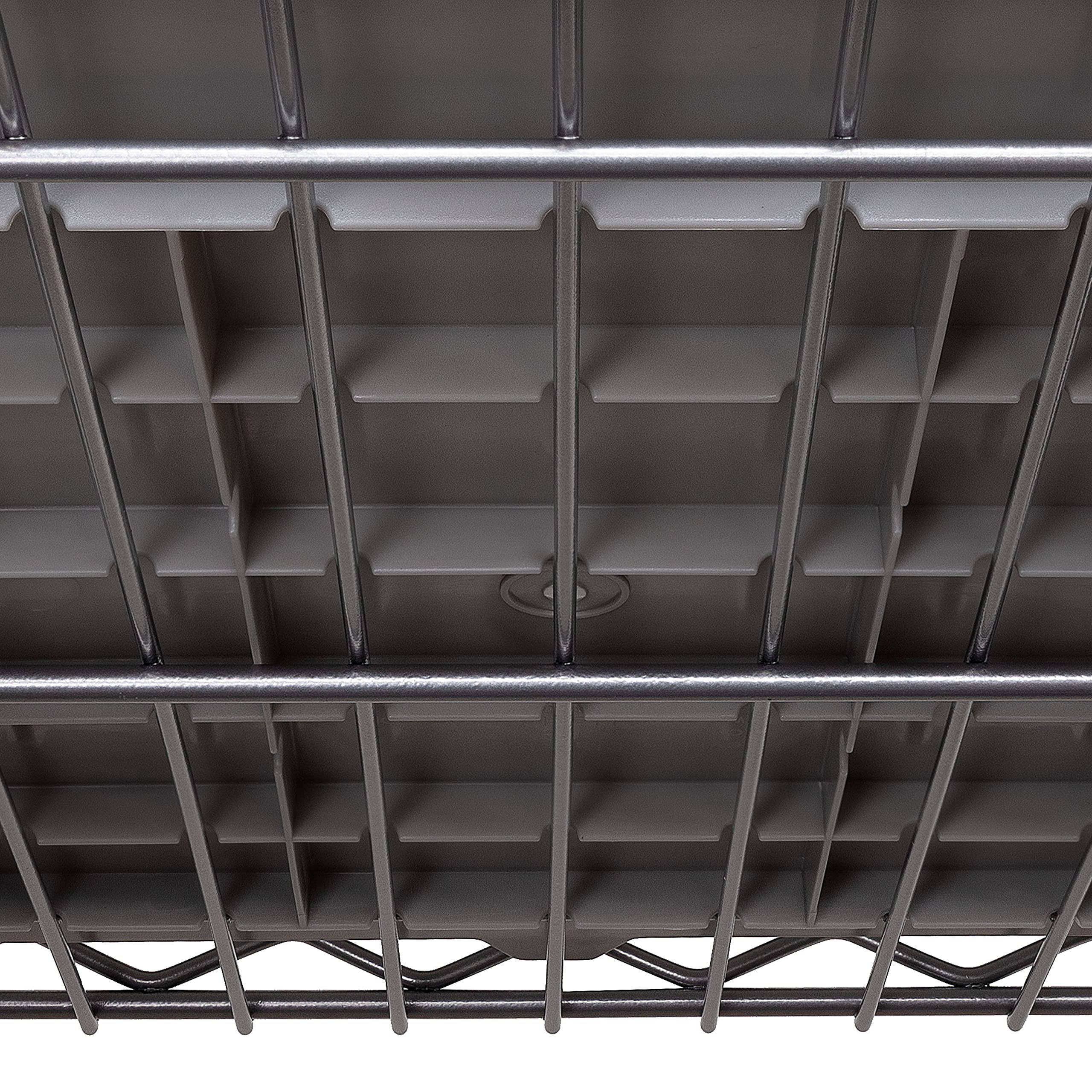 Seville Classics Heavy Duty NSF Bin Rack Solid Steel Wire Shelving Storage Unit, Patented Organizer for Garage, Warehouse, Office, Restaurant, Classroom, Kitchen, Gray, Includes 16 Bins - Image 8