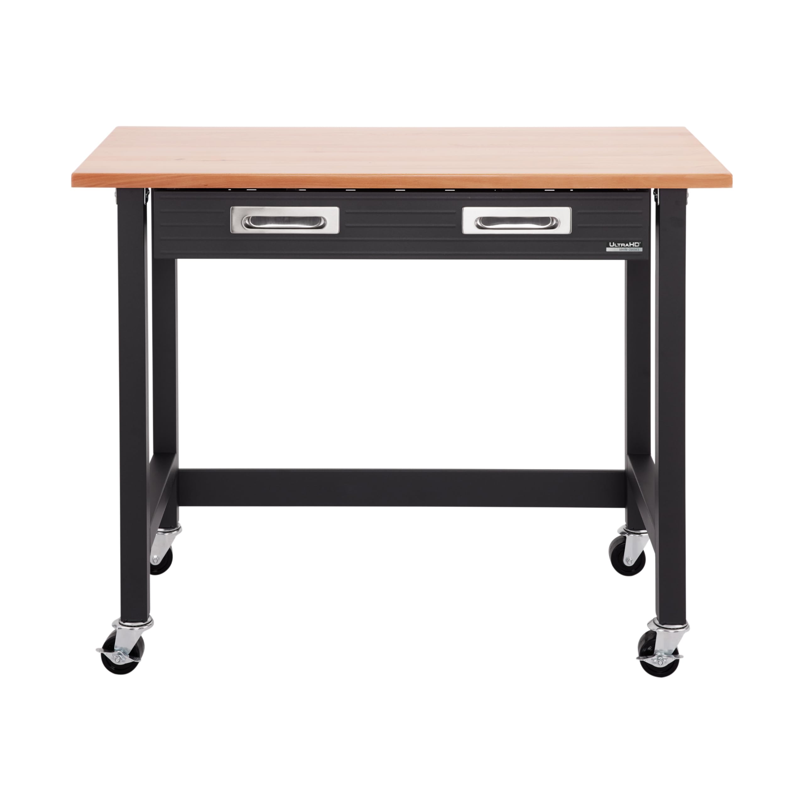Seville Classics UltraGraphite Wood Top Workbench on Wheels with Sliding Organizer Drawer Table, 48", Graphite - Image 8