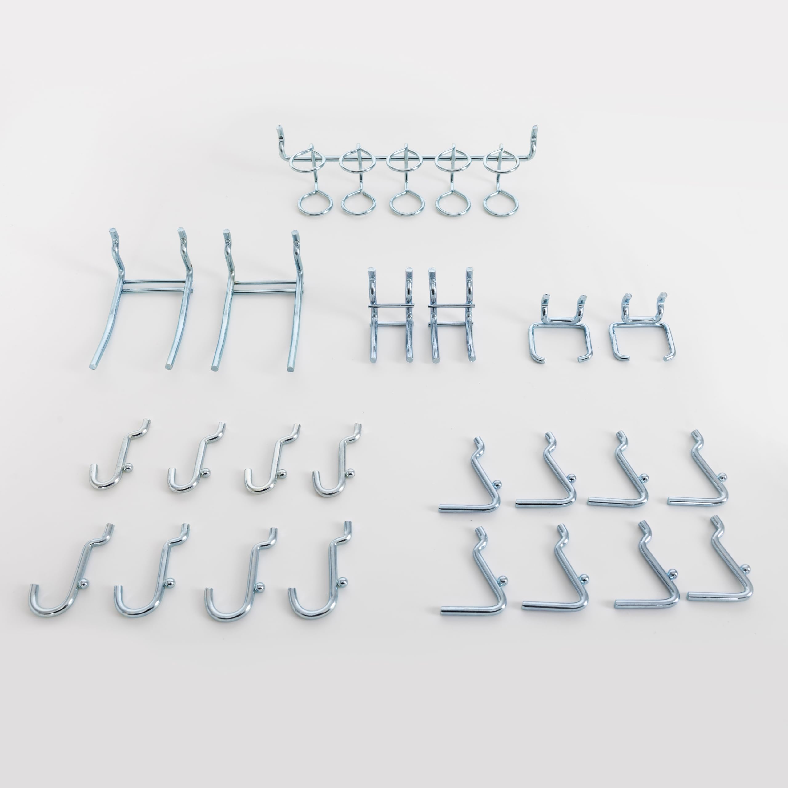 Seville Classics UltraHD® 2-Piece Pegboard Set w/ 23 Piece Hook Assortment, 24" W x 24" D, Granite - Image 5