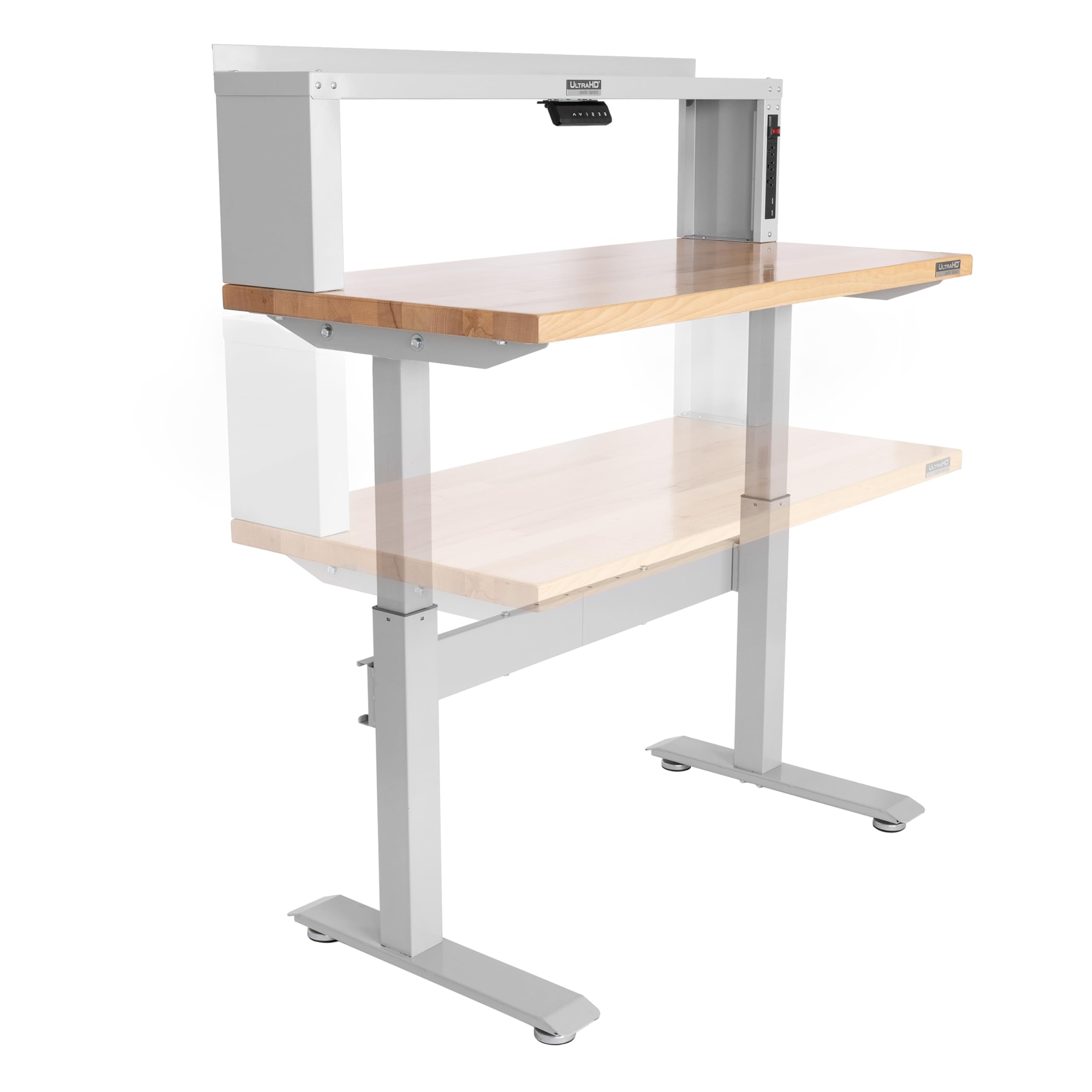 Seville Classics UltraHD Heavy Duty Commercial Electric Workbench for Garage, Warehouse, Workshop, 48" W x 24" D x 28" to 42" H - Image 5